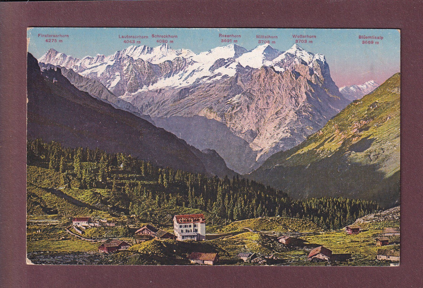 Cartoline postali: Engelberg - ENGSTLENALP - 1925 – Usato da Pully venduto da nicecards