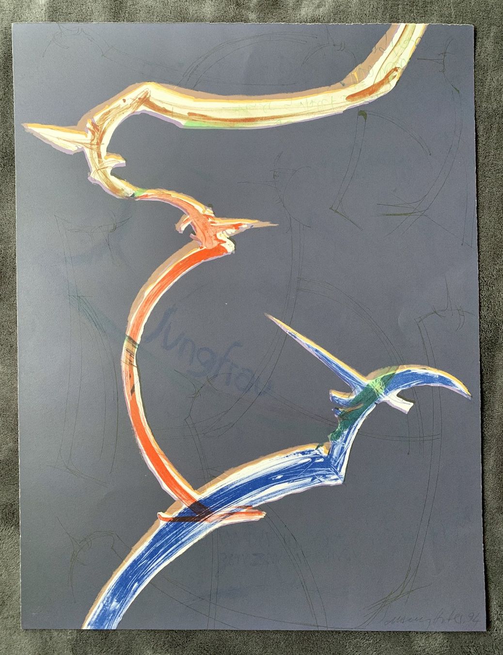 Grafiken & Lithographien: Schang Hutter, signierte Lithographie – Gebraucht aus Regensdorf von JoergR