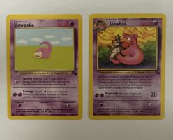 Pokemon Karte Slowpoke & Slowbro Set 2 Karten Zustand Gut