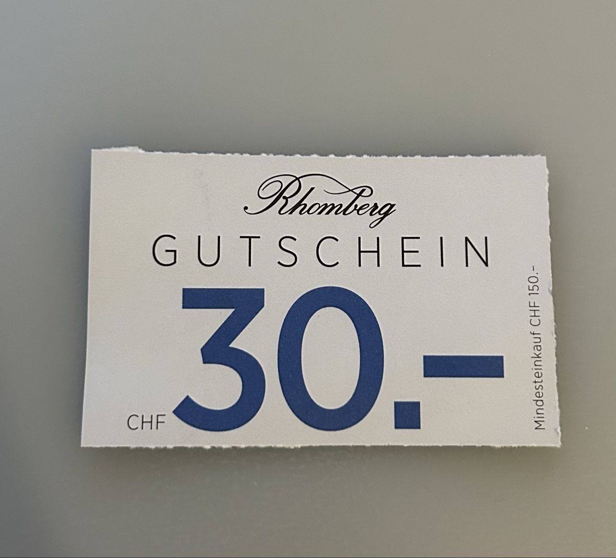 Bons: Rhomberg Gutschein 30.- – Neuf (Voir description) à Bern par xen_s2sl