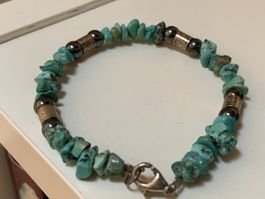 Armband mit Türkis Splitter Länge 19cm