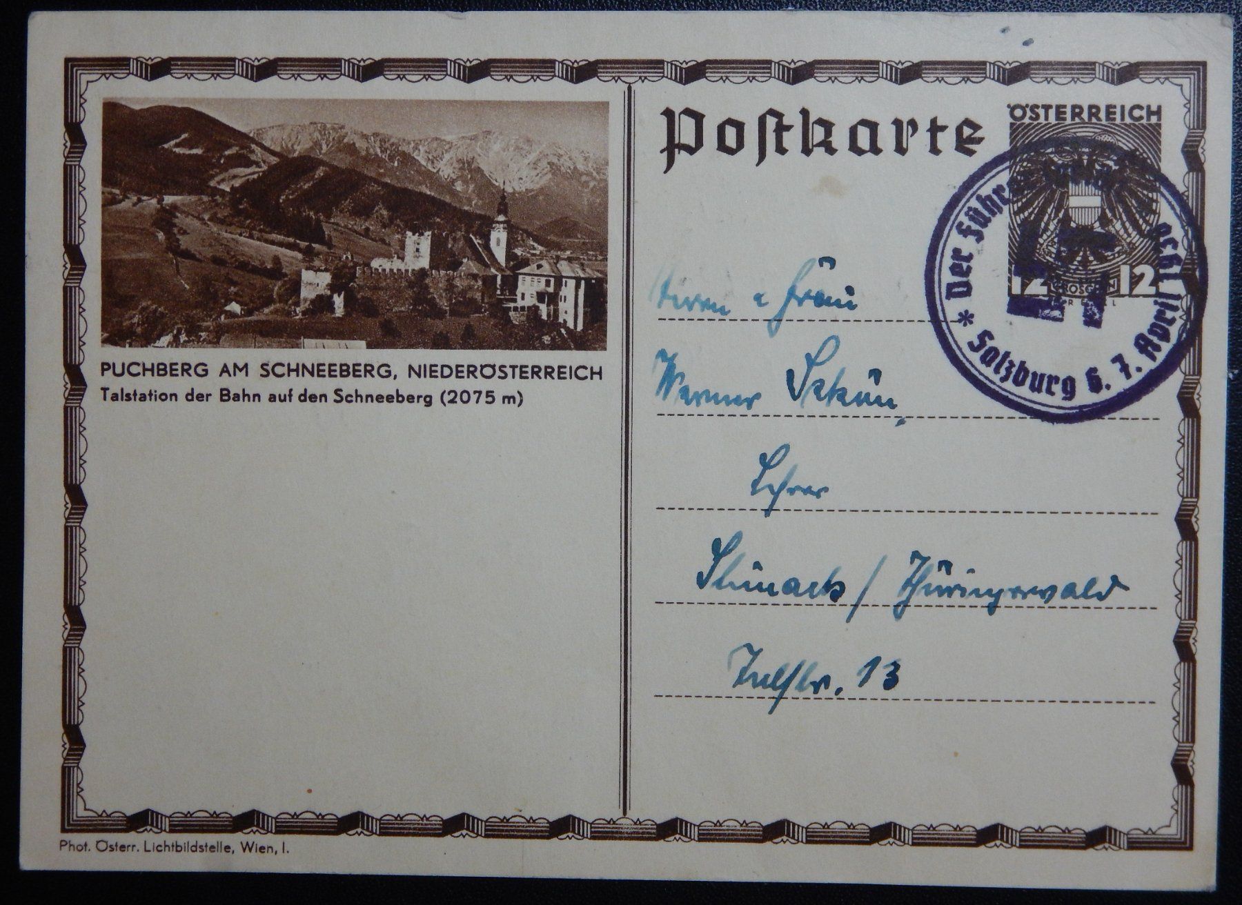 Cartoline postali: Ösrerreich alte Postkarte – Usato da Zürich venduto da Muehlekauf
