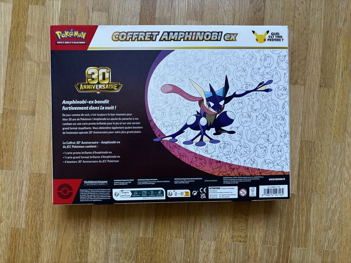 Pokémon Carte collezionabili: Coffret Pokémon Amphinobi ex 30ans – Nuovo e nell'imballaggio originale da La Chaux-de-Fonds venduto da Elora237 1