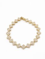 Elegantes Armband mit Zirkonia Steinen 14K vergoldet