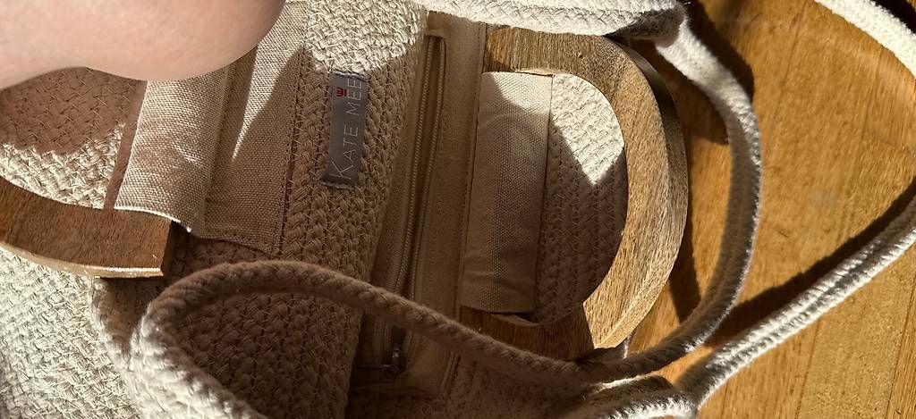 Taschen für Damen: Basttasche beige 32x36 cm neu – Gebraucht aus Grindelwald von hintkar 1