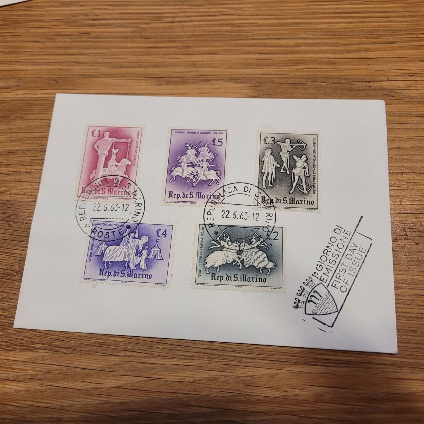 Alle Briefmarken: Brief Republique Di San Marino 1963 – Gebraucht aus Biel/Bienne von Destockweb