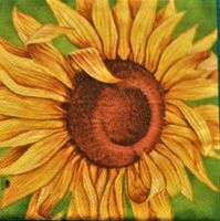 2 Servietten Sonnenblume blau