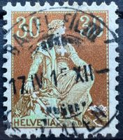 1908 Helv. m. Schwert Zst 110 Voll-⦿ Basel Fil. III