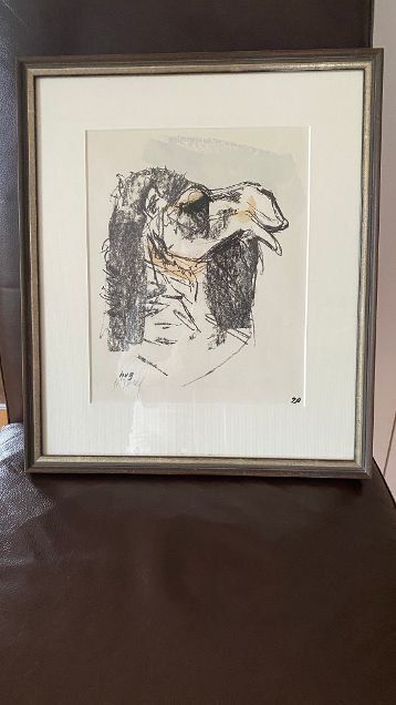 Grafica & Litografie: Fritz Hug Lithografie Kamel gerahmt – Usato da Münchenbuchsee venduto da sparky_777