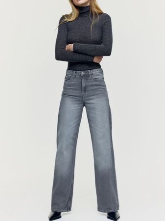 Wide-leg Jeans Grau in Gr.42 /M