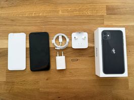iPhone 11, 64GB, Schwarz - Inkl. Zubehör!
