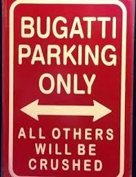 Bugatti Insegne: Rusty Blechschild-BUGATTI-PARKING ONLY - 30 X 40 CM – Nuovo e nell'imballaggio originale da Rupperswil venduto da big-one-sale