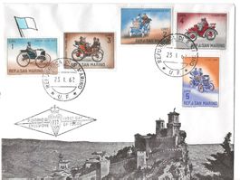 San Marino, FDC 1962, Verkehr, Autos