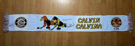 Écharpe GSHC Genève-Servette 10 Ans - Signée Calvin Calvina