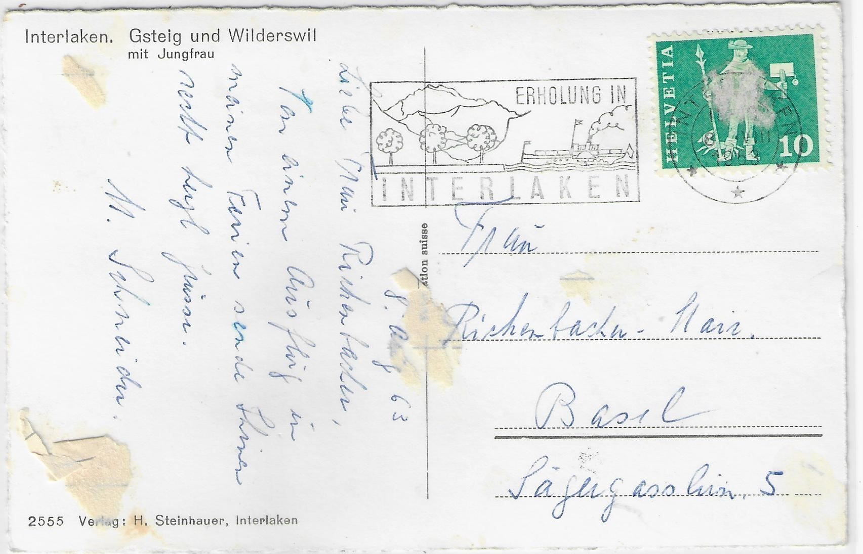 Cartoline postali: Interlaken - Gsteig und Wilderswil – Antico da Ettingen venduto da Kartenplanet 1