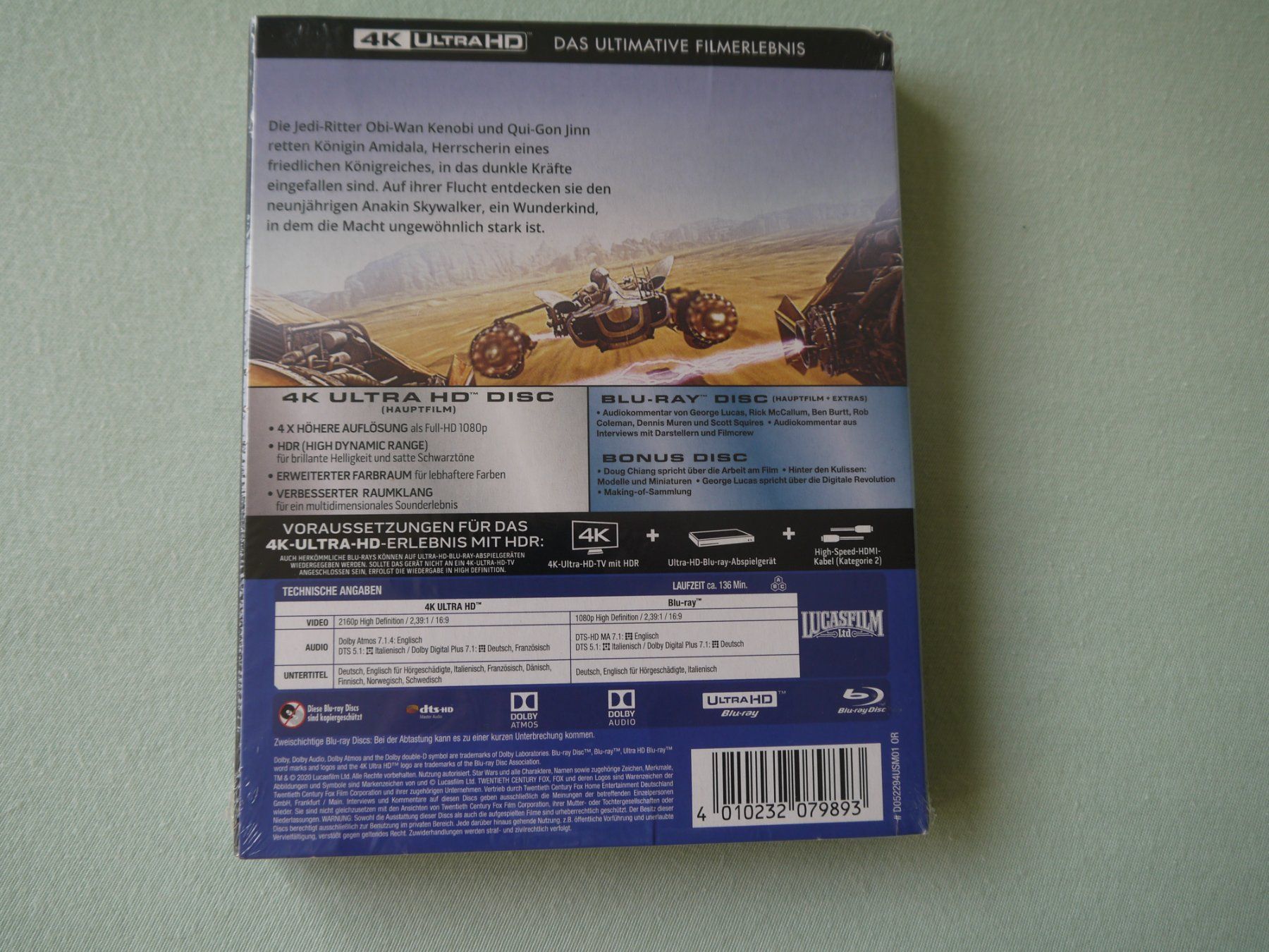 Tous les DVDs: STAR WARS - DIE DUNKLE BEDROHUNG 4K UHD+Blu Ray – Neuf avec emballage d'origine à Hagendorn par Blaf 1