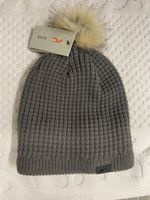 KJUS Damen Wintermütze Beanie mit Kunstfellbommel Grösse E