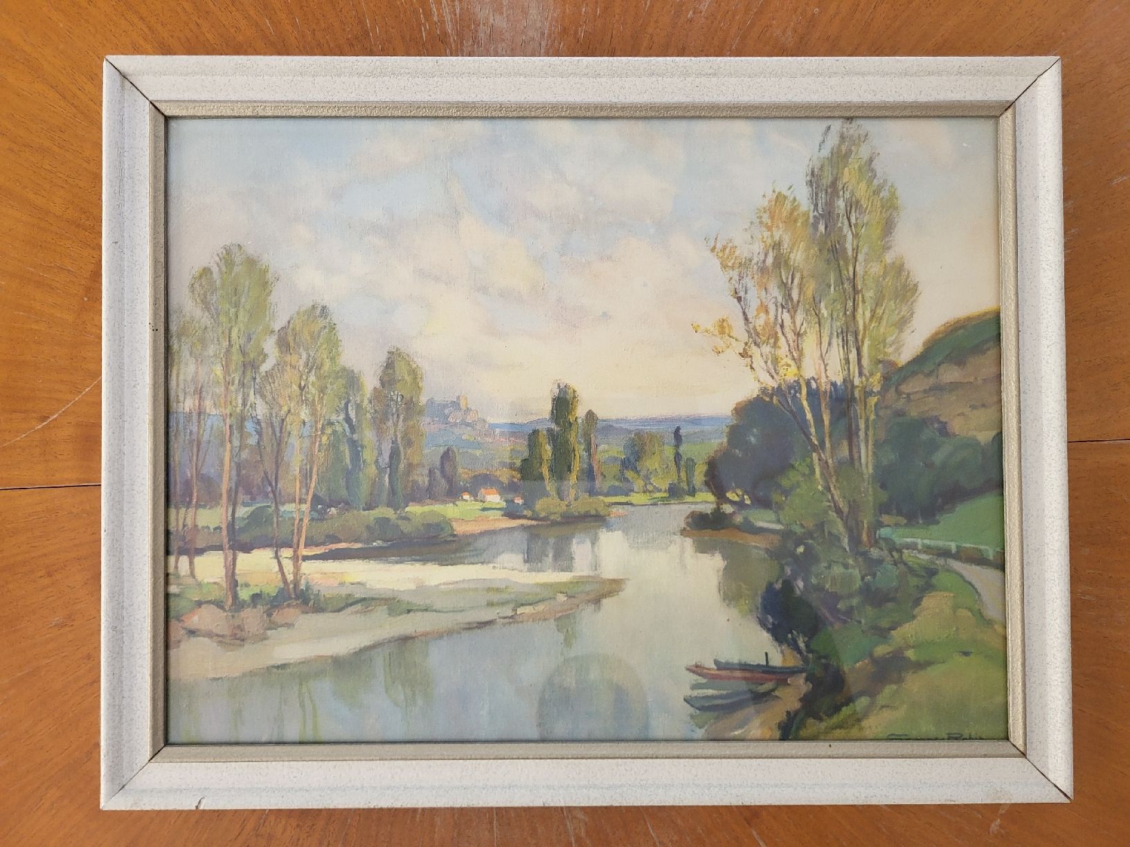 Dipinti: Gemälde Landschaft mit Flusslauf, gerahmt! – Usato da Wolfenschiessen venduto da daniwo