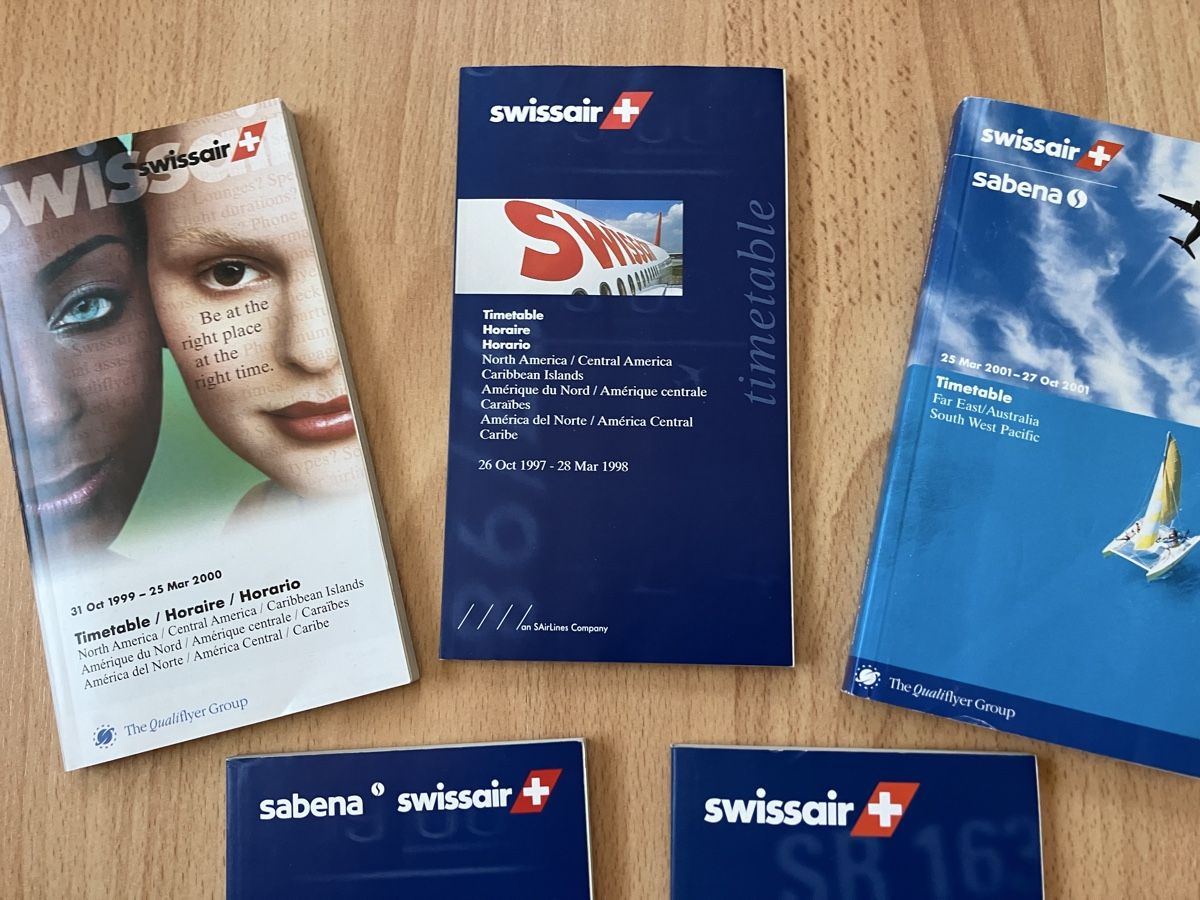 Swissair Documenti: Swissair Timetable x 5 1997 - 2001 – Usato da Zürich venduto da Classic_Collection_Zurich 1
