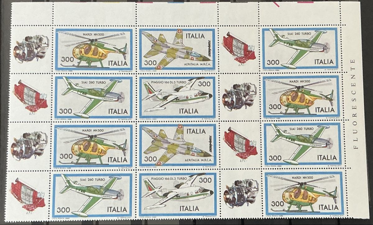 Tiro con l'arco: Teil eines Briefmarkenbogens Italien 1982 Postfrisch – Usato da Kloten venduto da Kloetip