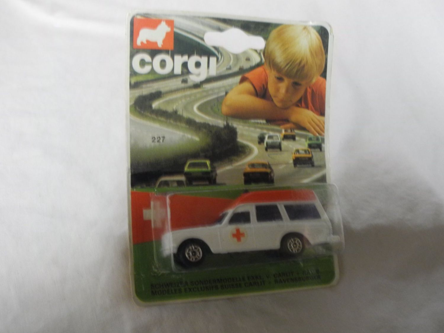 Corgi Toys Modellini d'auto: CORGI JUNIORS  NR. 227  BINZ AMBULANCE  MIB – Nuovo e nell'imballaggio originale da Gurtnellen venduto da Murmeli99
