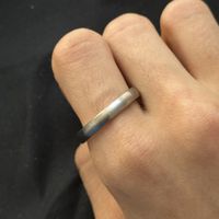 Silberne Edelstahl Ring Gr. 59