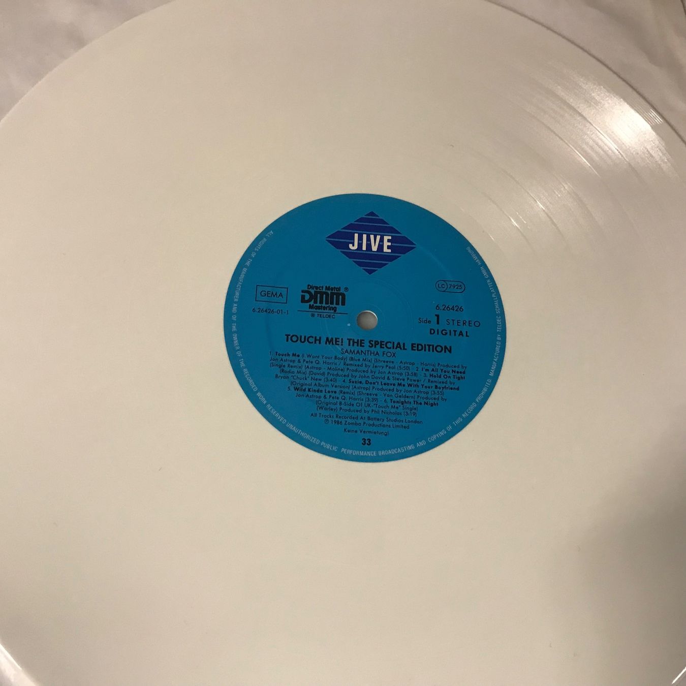 Schallplatten: Samantha Fox - Touch Me (White Vinyl) – Gebraucht aus Aesch BL von BlueMusicRecords 3