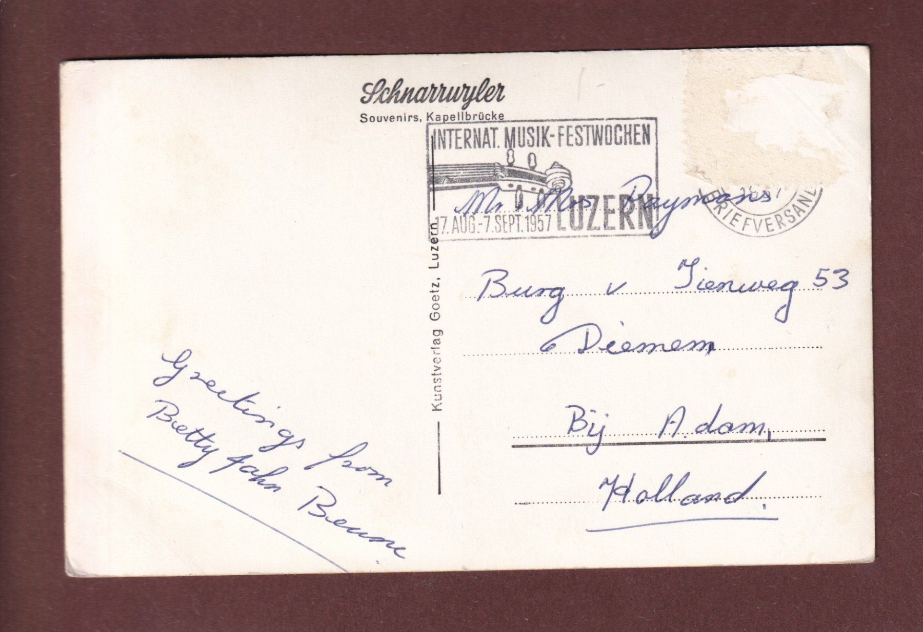 Cartoline postali: LUZERN - Teil mit Jesuitenkirche – Usato da Pully venduto da nicecards-shop 1