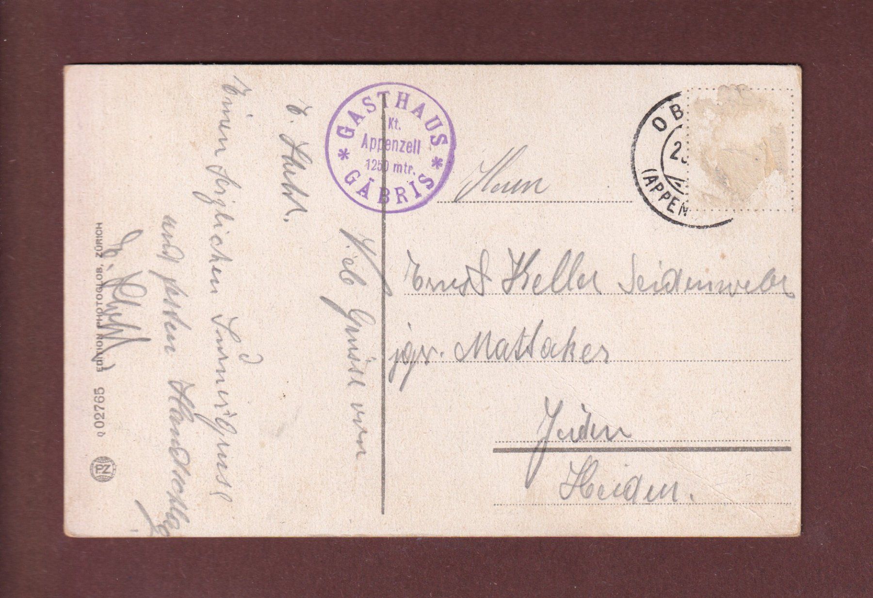 Ansichtskarten: Gasthaus GÄBRIS - Bodensee – Gebraucht aus Pully von nicecards-shop 1