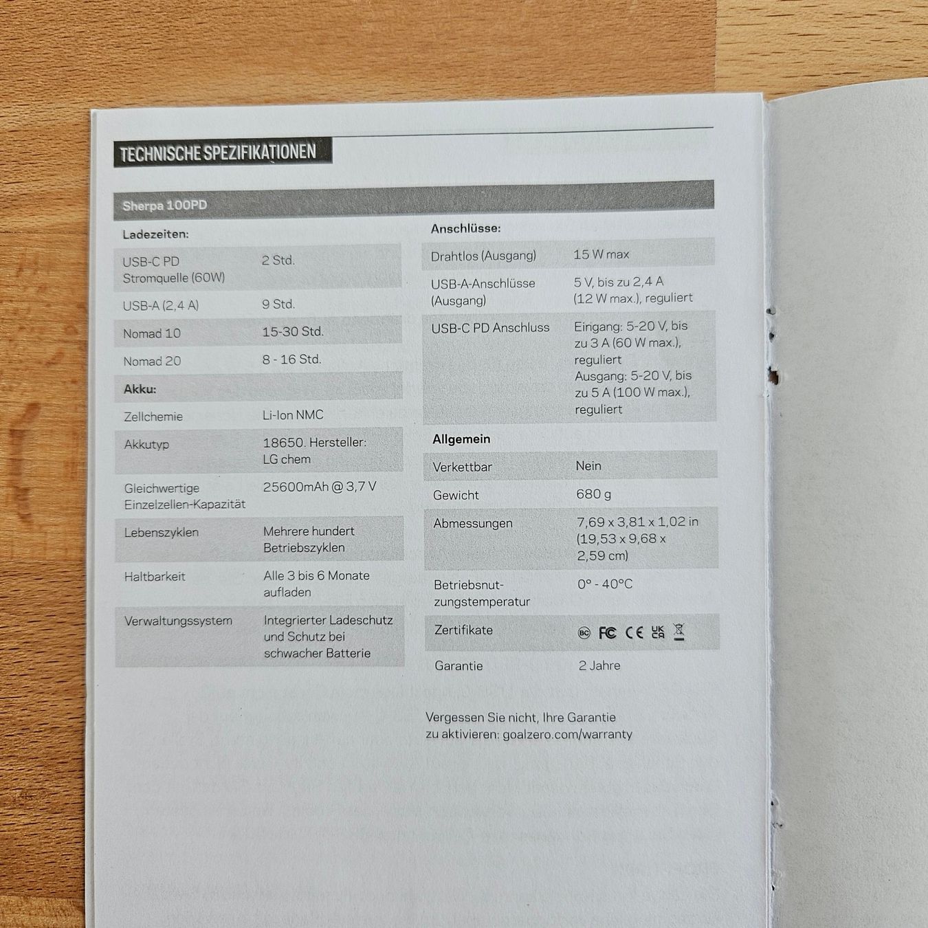 Goal Zero Batterie: Sherpa 100 PD von Goal Zero – Usato da Rafz venduto da Buchwerkstatt 5