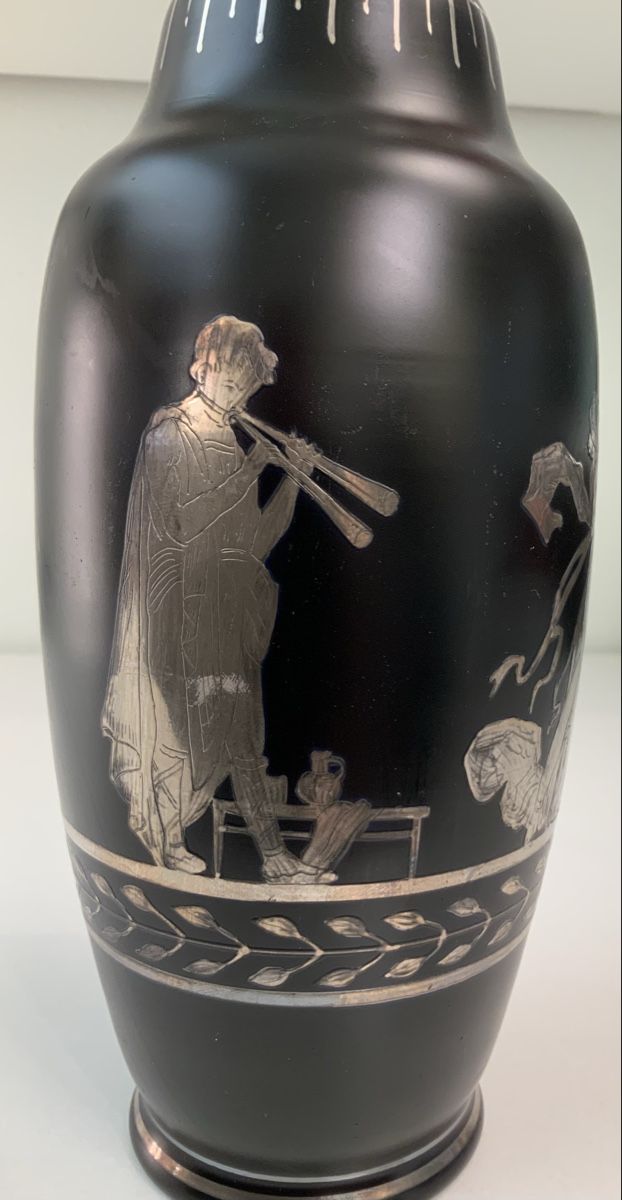 Vasi & Recipienti: Vase en verre noir et argent – Usato da rolle venduto da Tontonjulot