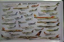 Blechschild - FLUGZEUGE-CIVIL AIRCRAFT