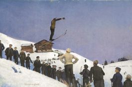 Engelberg OW Ski-Sprungschanze Skisprunglauf ca. 1920