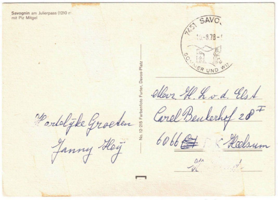 Cartoline postali: Savognin - Gondelbahn Radons – Usato da Binningen venduto da Mountainrider 1