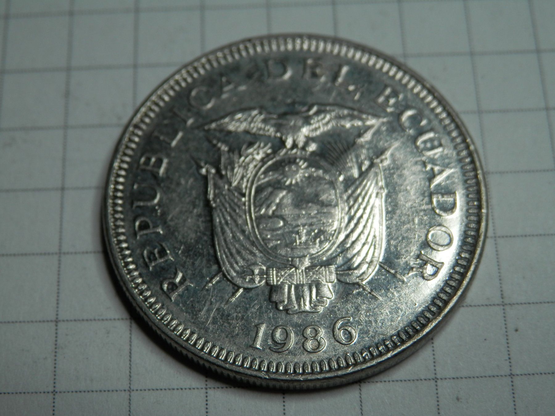 Tutti le monete: Ecuador  1 Sucre, 1986 – Usato da Weiach venduto da weiach81 1