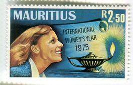 Briefmarke "Jahr der Frau". Mauritius