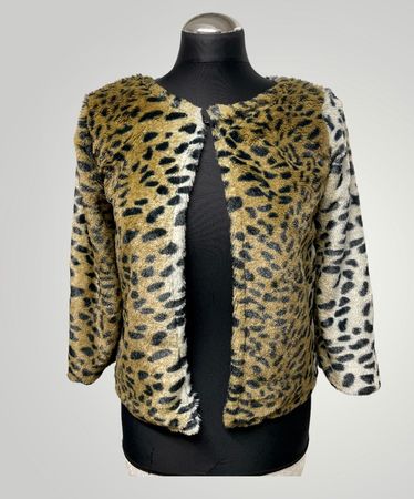 🤎Bolero Jäckchen Felloptik in Leo Print