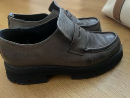 1725.A Leder-Loafers Gr. 38 – Chunky Sohle – Braun