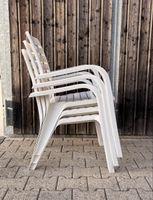 Gartenstühle weiss Kunststoff 3 Stk.
