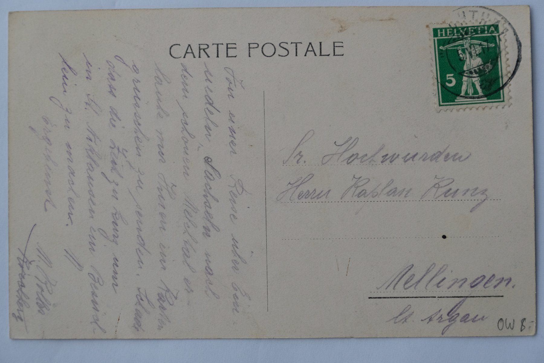 Cartoline postali: Ansichtskarte Melchtal 1917 – Usato da Ehrendingen venduto da nicoro50 1