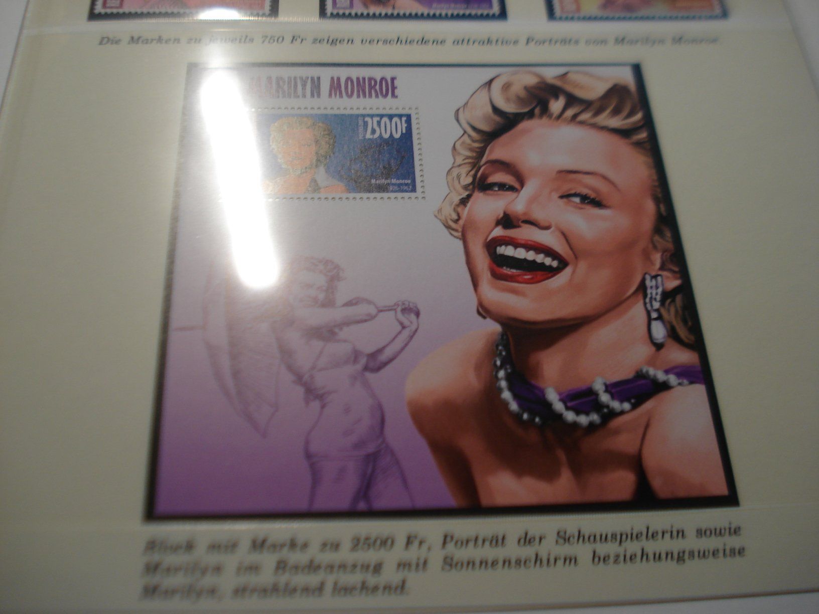 Tutti i francobolli: Niger, Block + Satz, 2013,  **, Marylin Monroe – Usato da Niederwil AG venduto da morostahu 1