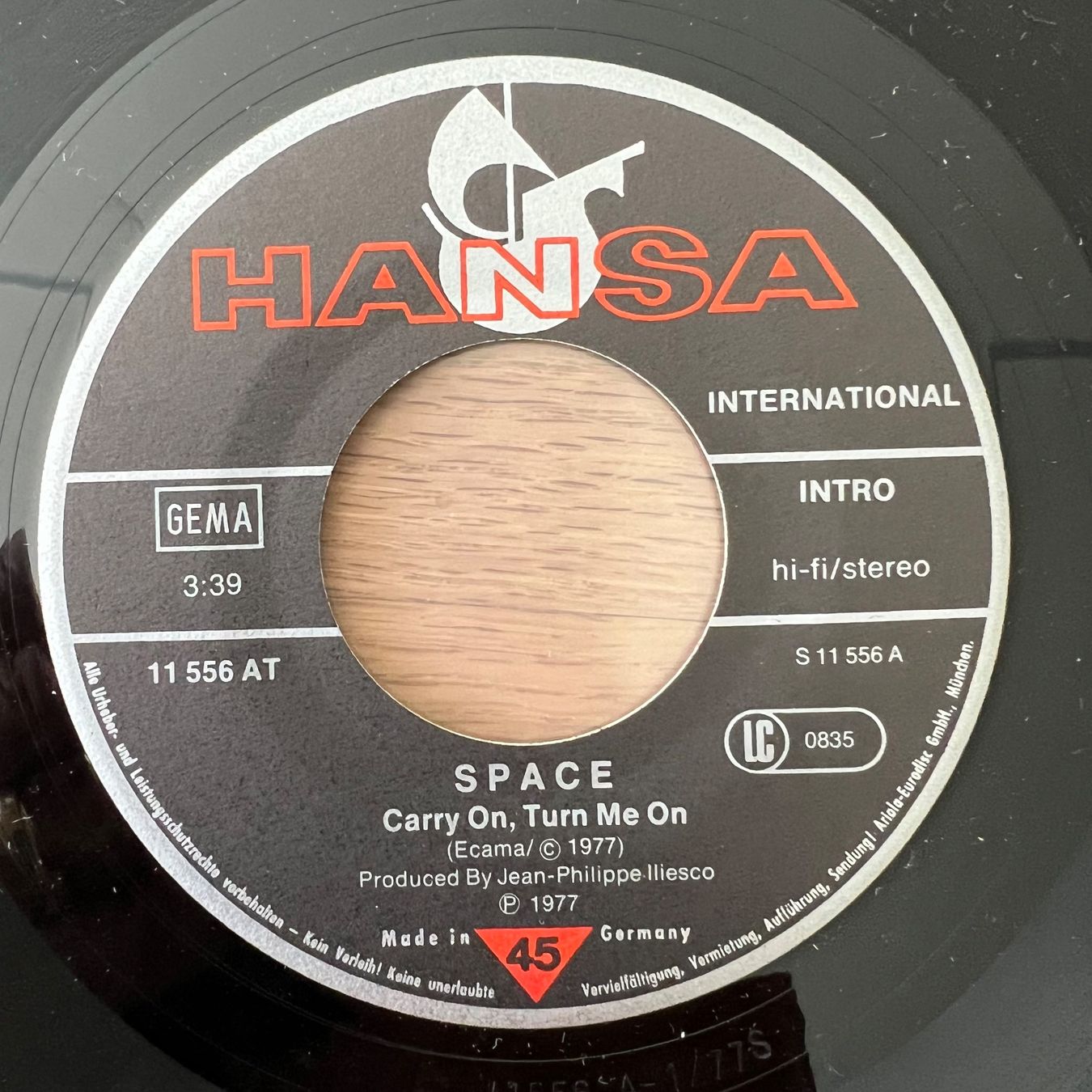 Dischi in vinile: Space - Carry On, Turn On Me / 1. D-Press. 1977 – Usato da Gais venduto da soundcave57 3