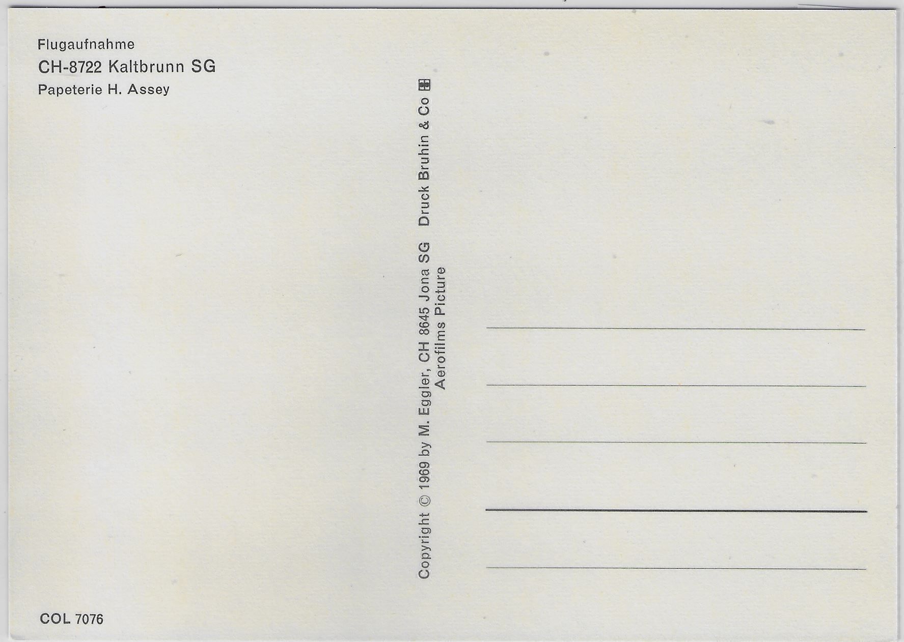 Cartoline postali: Flugaufnahme Kaltbrunn SG – Antico da Ettingen venduto da Kartenplanet 1