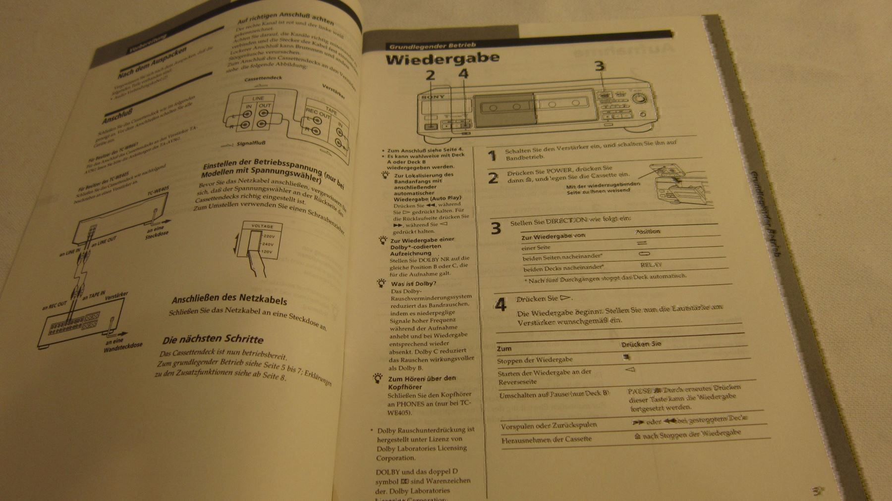 Livres: SONY STEREO CASSETTE DECK (425) – D'occasion à la Chaux-de-Fonds par Lampe 3