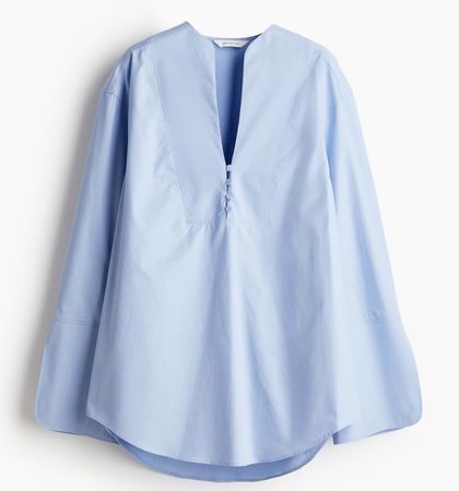H&M EDITION TUNIKA - HEMDBLUSE HELLBLAU