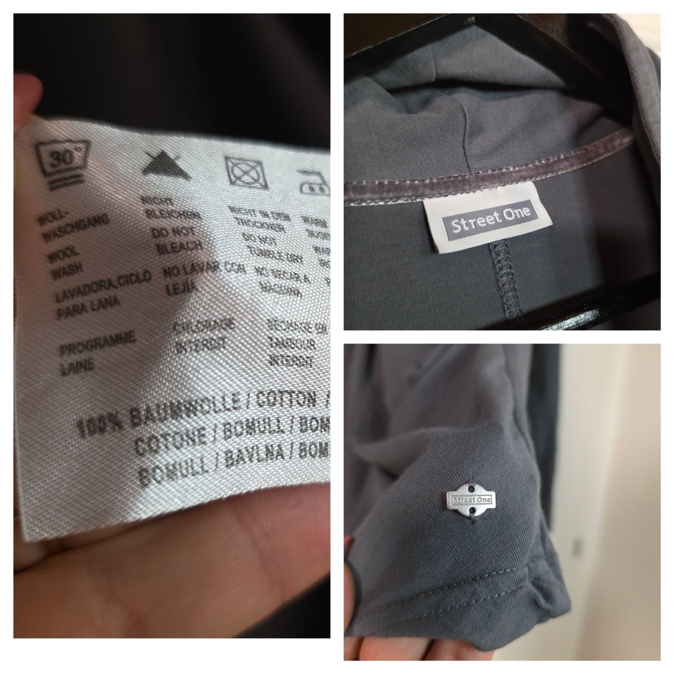 Jacken: Street One , Grau, Baumwolle, Größe M Strickjacke – Gebraucht aus Wald ZH von CapLux 3