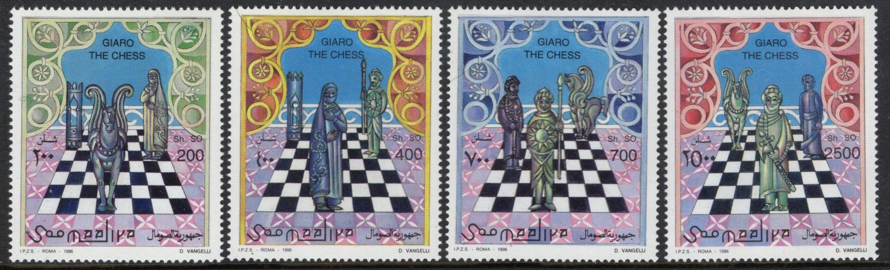 Tutti i francobolli: SOMALIA - seltene Schach Motiv Serie – Usato da Eglisau venduto da Chperfins