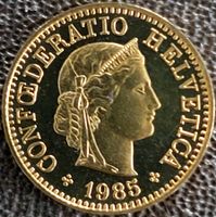 5 Rappen 1985 stgl. / aus Münzsatz