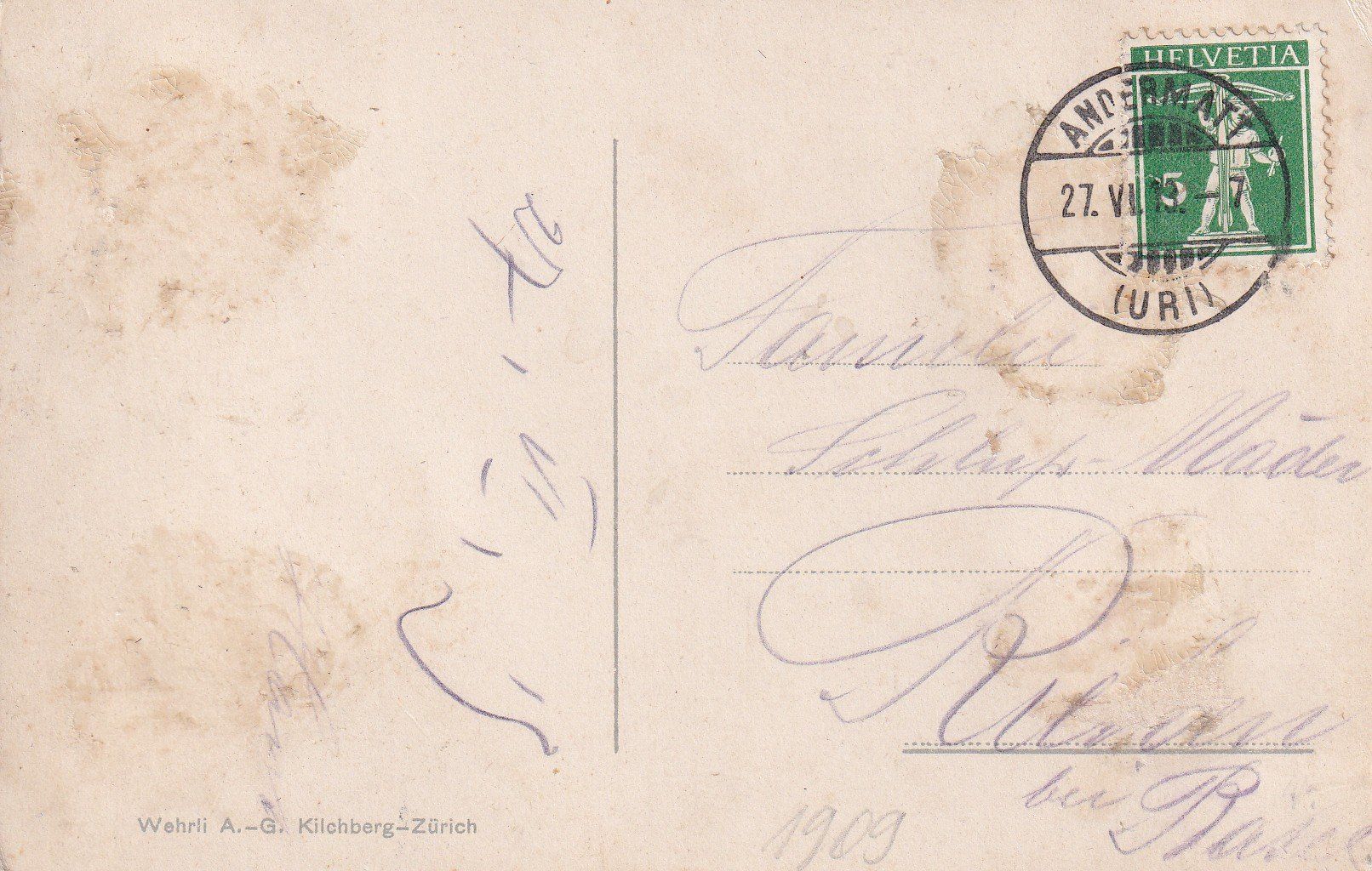 Cartoline postali: Andermatt gegen die Furka /bh – Usato da Hombrechtikon venduto da Rudolf07 1