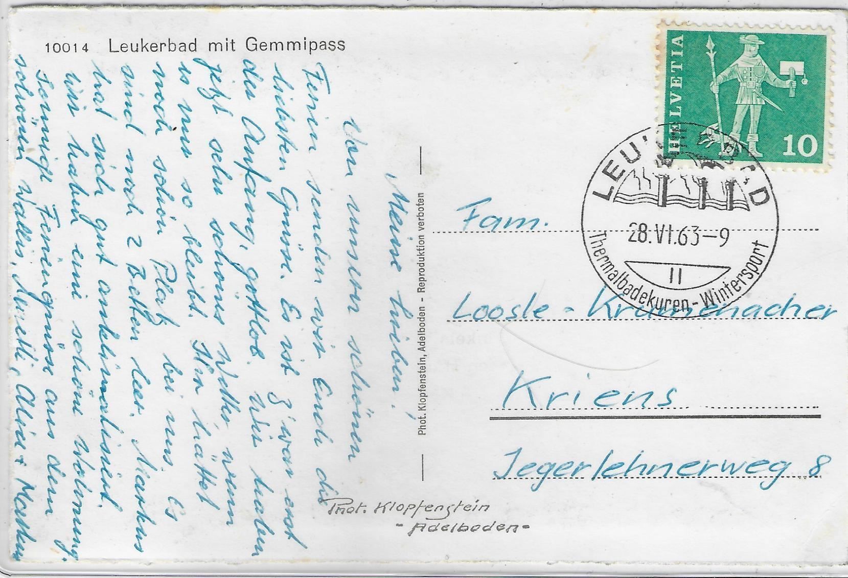 Ansichtskarten: Leukerbad im Gemmipass – Antik aus Ettingen von Kartenplanet 1